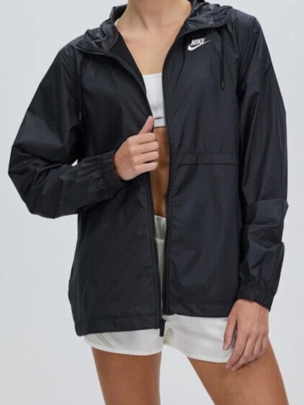 Nike Sportswear Women's Black Essential Repel Woven Jacket Size XL Used Exc
